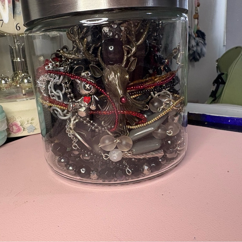 Gothic themed mystery jewelry jar